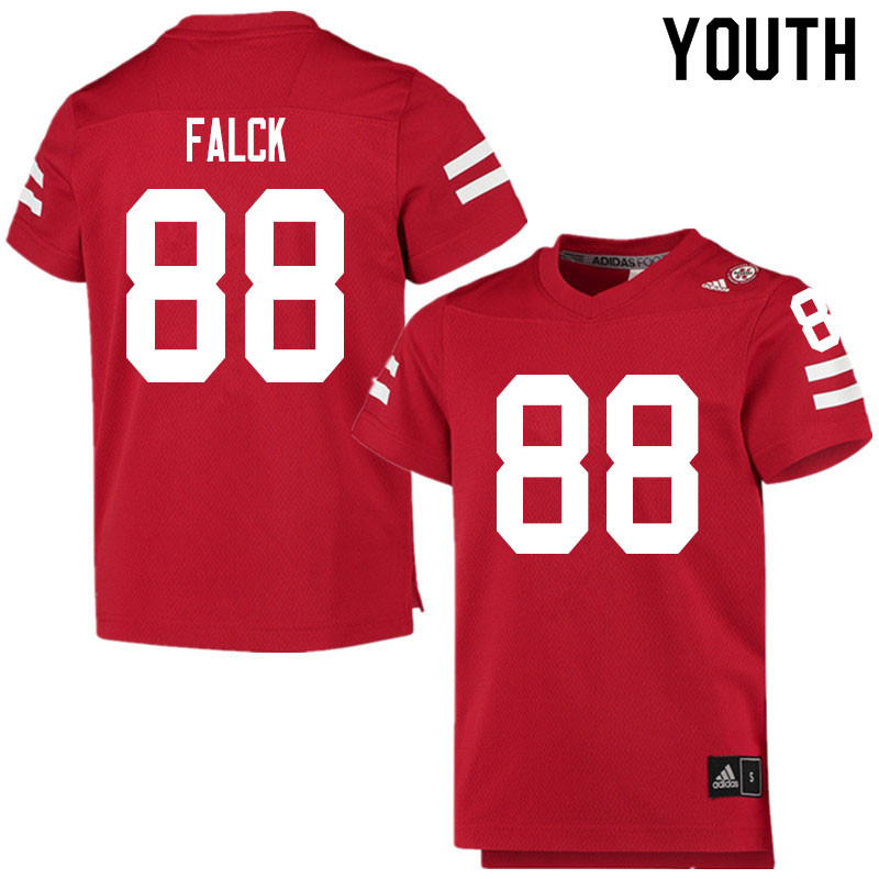 Youth #88 Levi Falck Nebraska Cornhuskers College Football Jerseys Sale-Scarlet - Click Image to Close